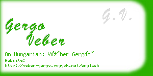 gergo veber business card